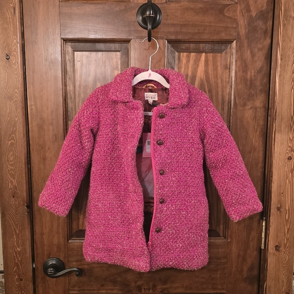 NWT - Kid's Claudette Coat - Fancy Wool Pink - US 4 - Picture 5 of 16